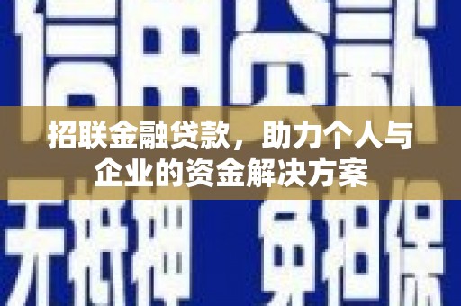 博湖招联金融贷款，助力个人与企业的资金解决方案