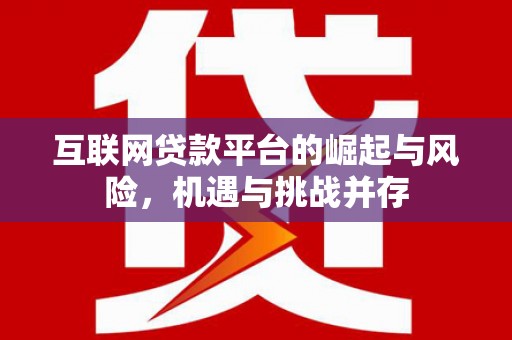 沂源互联网贷款平台的崛起与风险，机遇与挑战并存