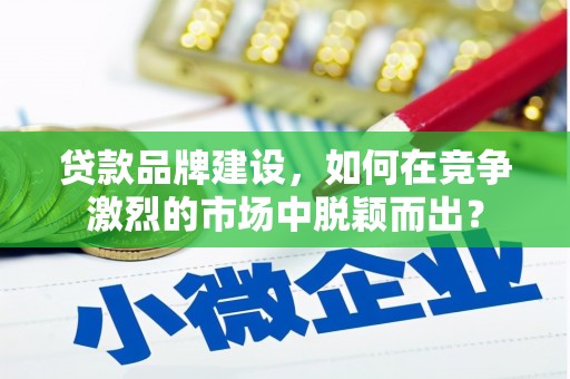 灌云贷款品牌建设，如何在竞争激烈的市场中脱颖而出？