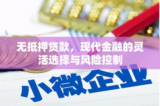 久治无抵押贷款，现代金融的灵活选择与风险控制