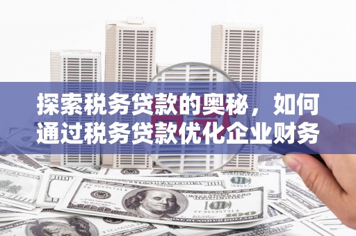 新绛探索税务贷款的奥秘，如何通过税务贷款优化企业财务