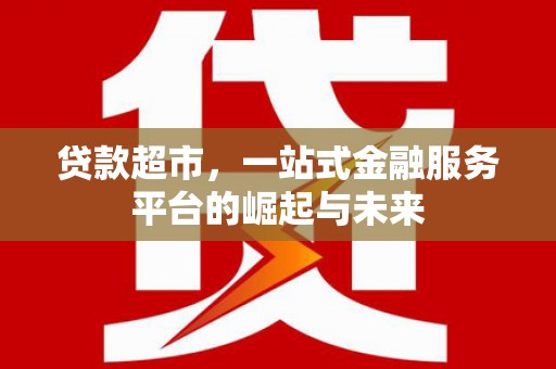 漳州贷款超市，一站式金融服务平台的崛起与未来
