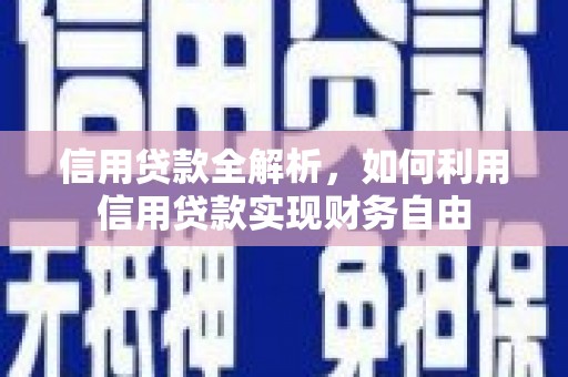 埔心信用贷款全解析，如何利用信用贷款实现财务自由